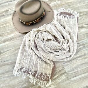 ⭐️Trendy gauze reversible scarf/wrap w prairie/cottage core vibe